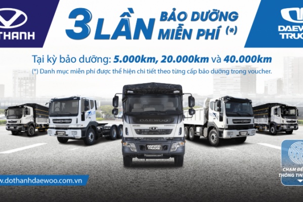 03 LẦN BẢO DƯỠNG MIỄN PHÍ | Khuyến Mãi Khi Mua Xe Daewoo Trucks (Tháng 11, 12/2024)