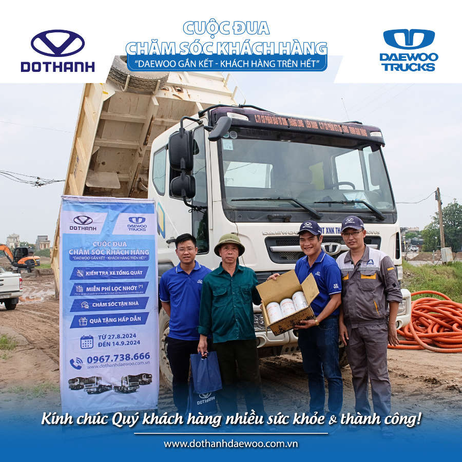 CUỘC ĐUA CHĂM SÓC KHÁCH HÀNG Daewoo Trucks