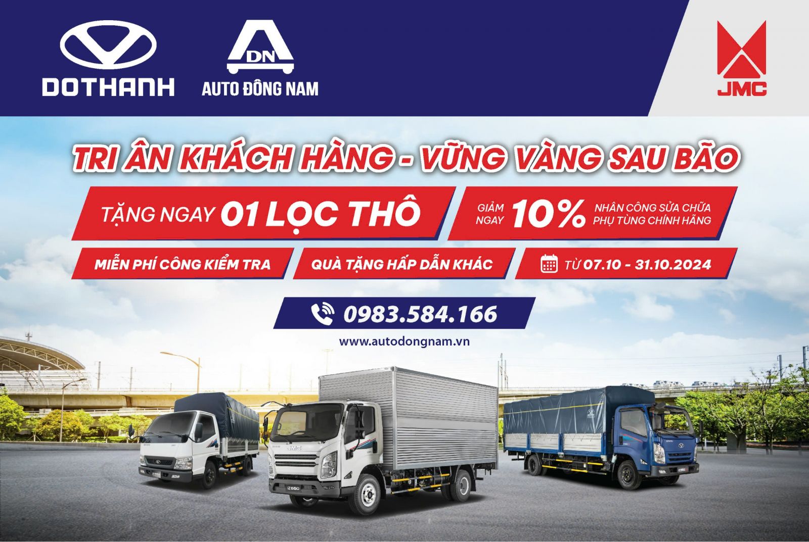 CHƯƠNG TRÌNH TRI ÂN KHÁCH HÀNG - VỮNG VÀNG SAU BÃO | DOTHANH AUTO đồng hành cùng Auto Đông Nam
